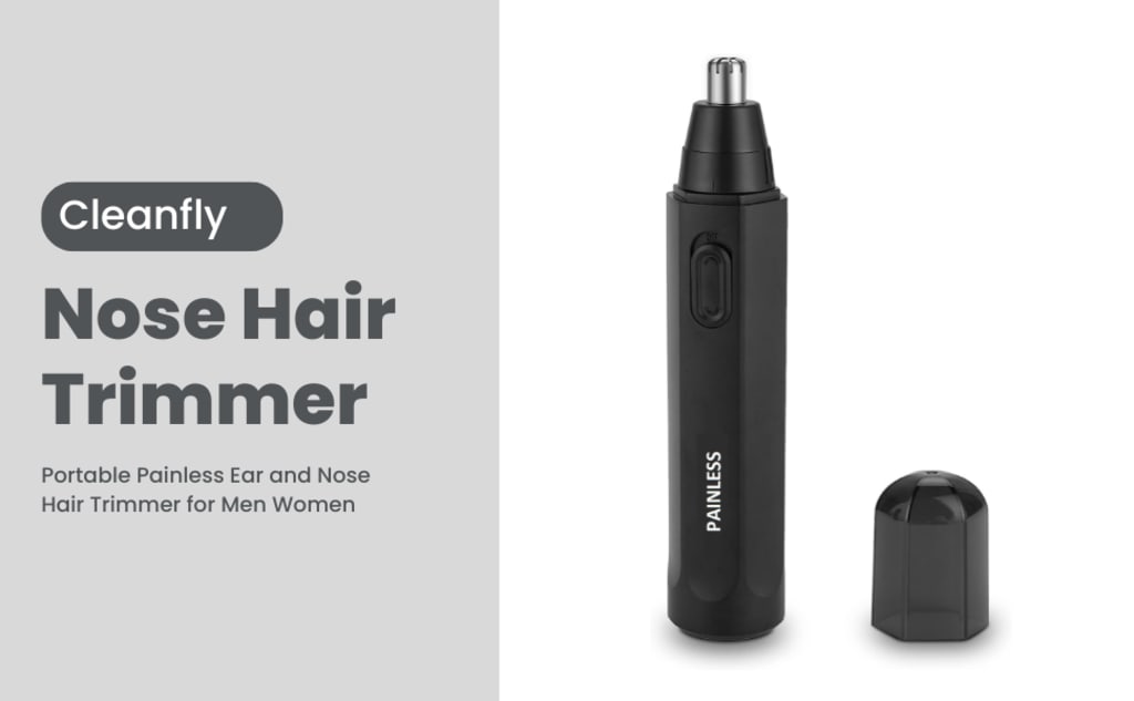Trimvex Nose & Ear Hair Trimmer – Stainless Steel Blades, Painless Grooming for Men & Women